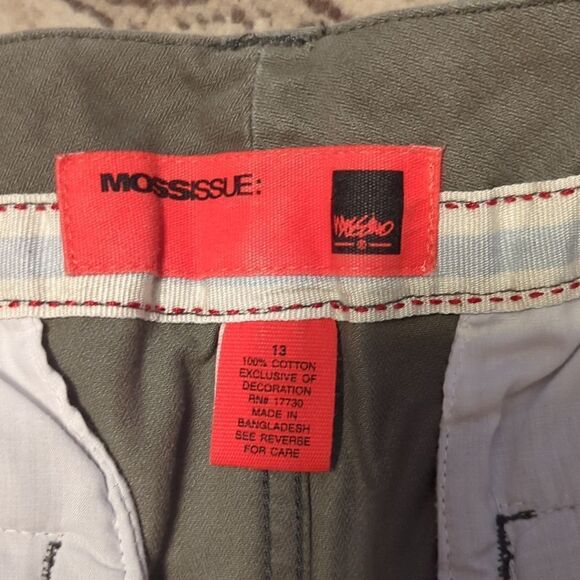 Mossimo Mossissue Womens Pants Olive Size 13 BNWT W/Belt Pockets Front & Back - Picture 5 of 11